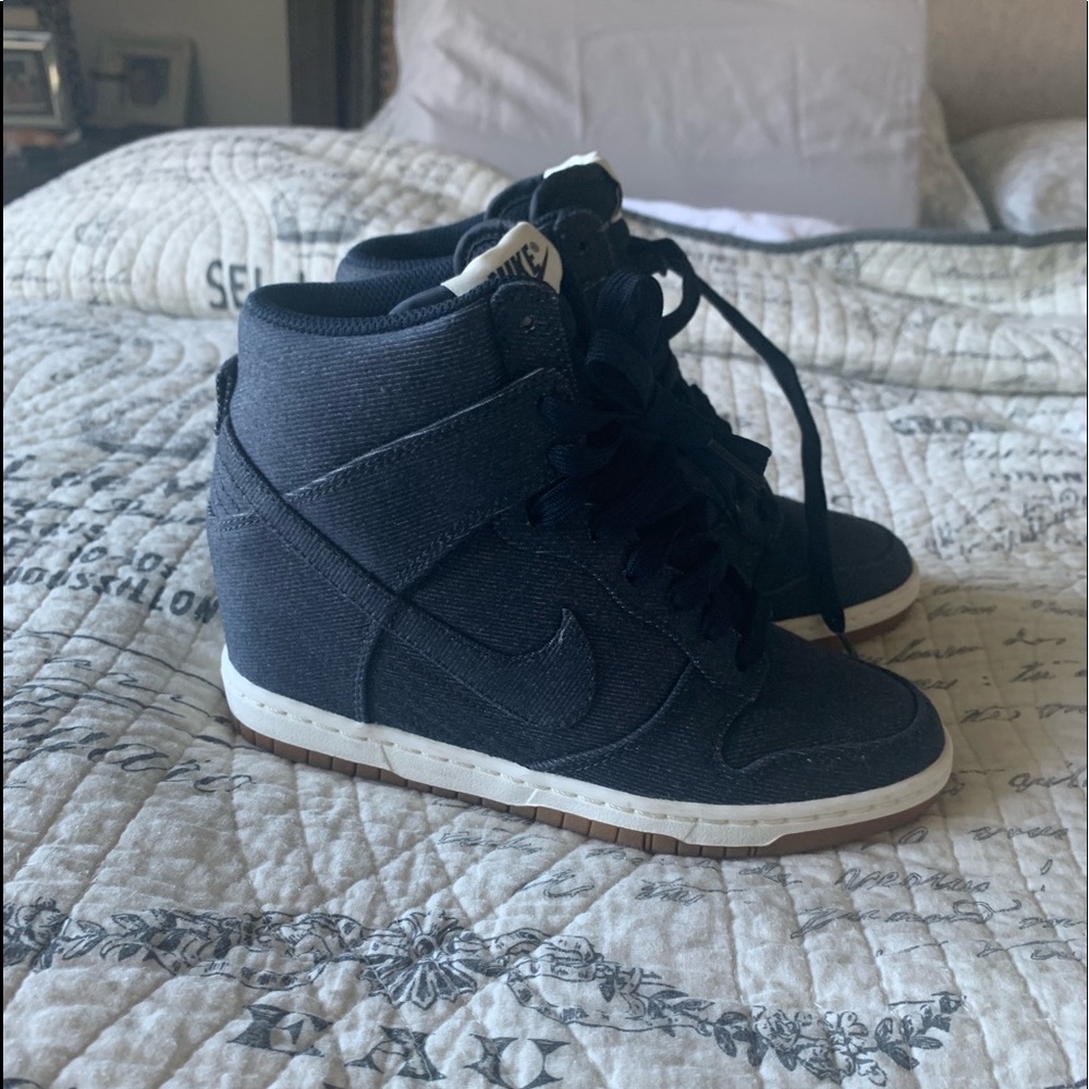 $Sale$ Nike blue jean wedges